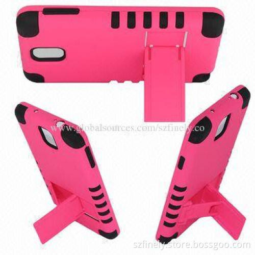 PC + Silicone Phone Case for Samsung Note 3, 3-in-1 Design with Stand Function, Different Angles